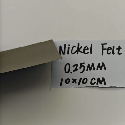Square Circular Porous Nickel Paper Felt 0.2mm-1.0mm Fuel Cell Nickel Felt
